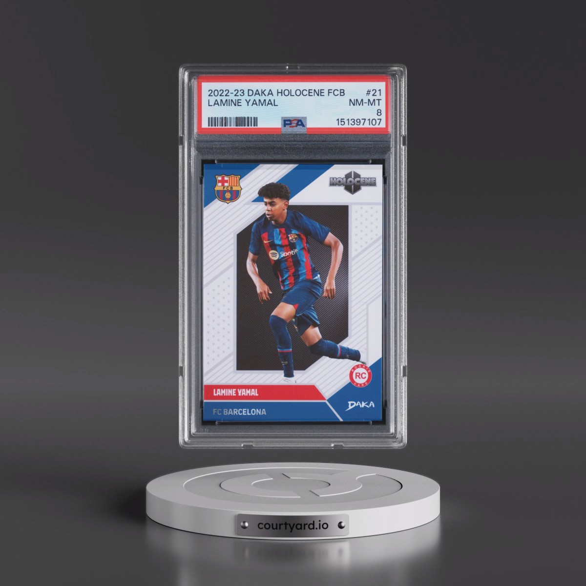 2022 Daka Holocene FC Barcelona #21 Lamine Yamal (PSA 8 NM-MT)