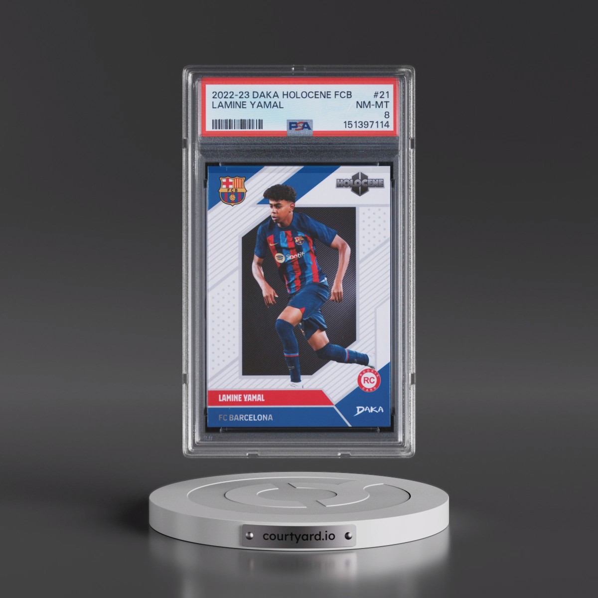 2022 Daka Holocene FC Barcelona #21 Lamine Yamal (PSA 8 NM-MT)