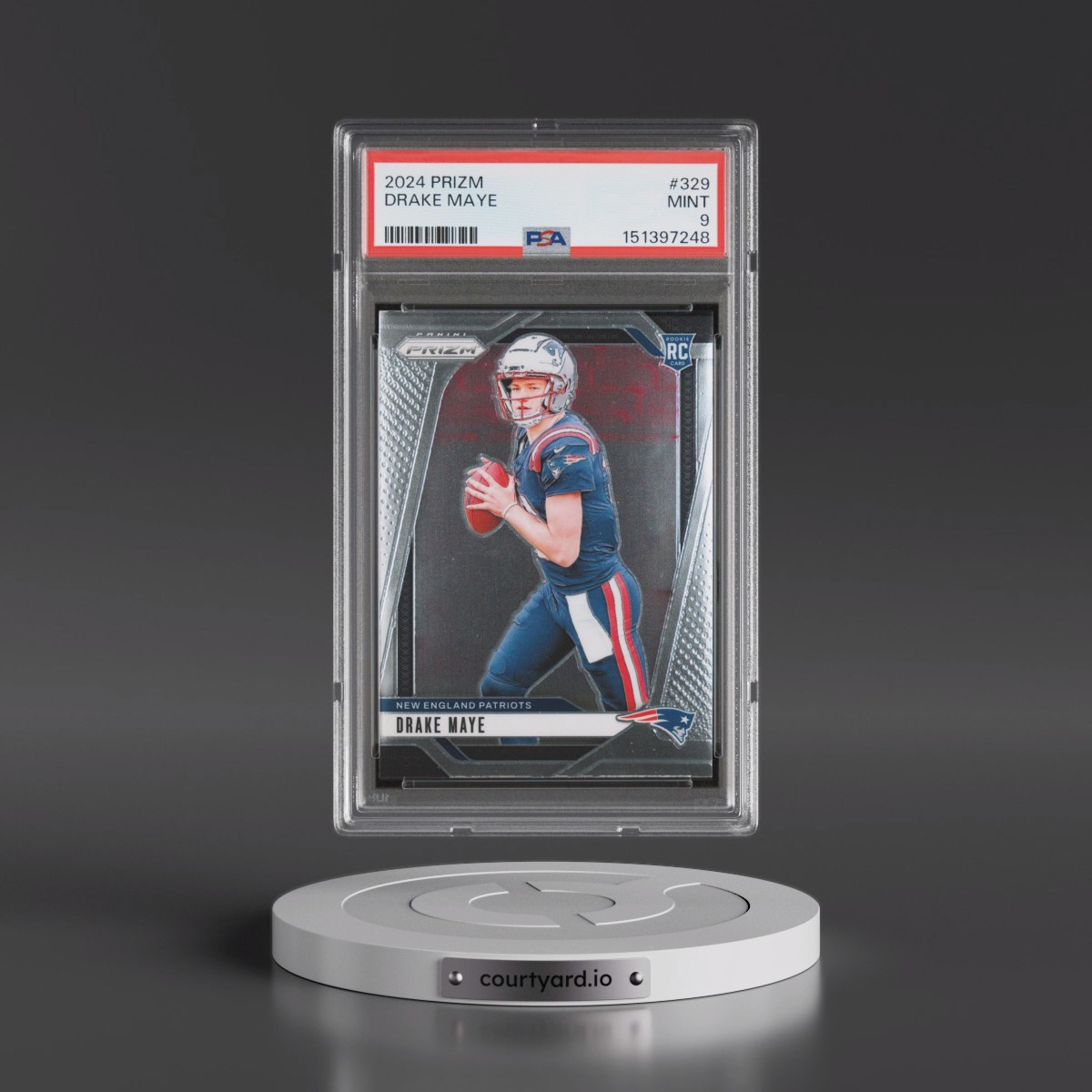 2024 Panini Prizm #329 Drake Maye (PSA 9 MINT)