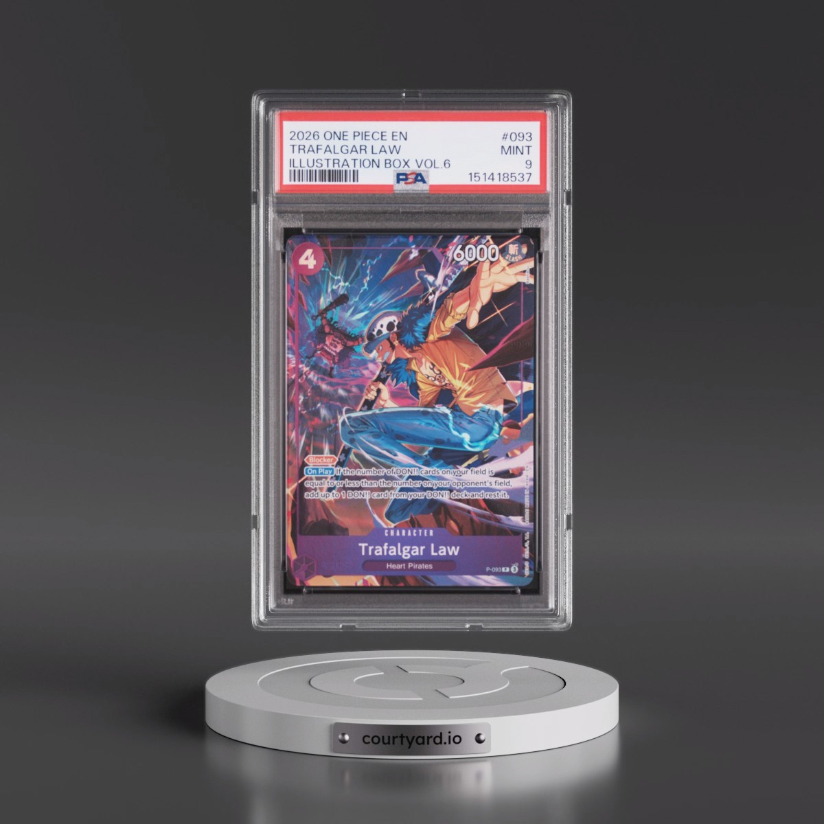 2026 One Piece Promos #093 Trafalgar Law - Illustration Box Vol.6 (PSA 9 MINT)