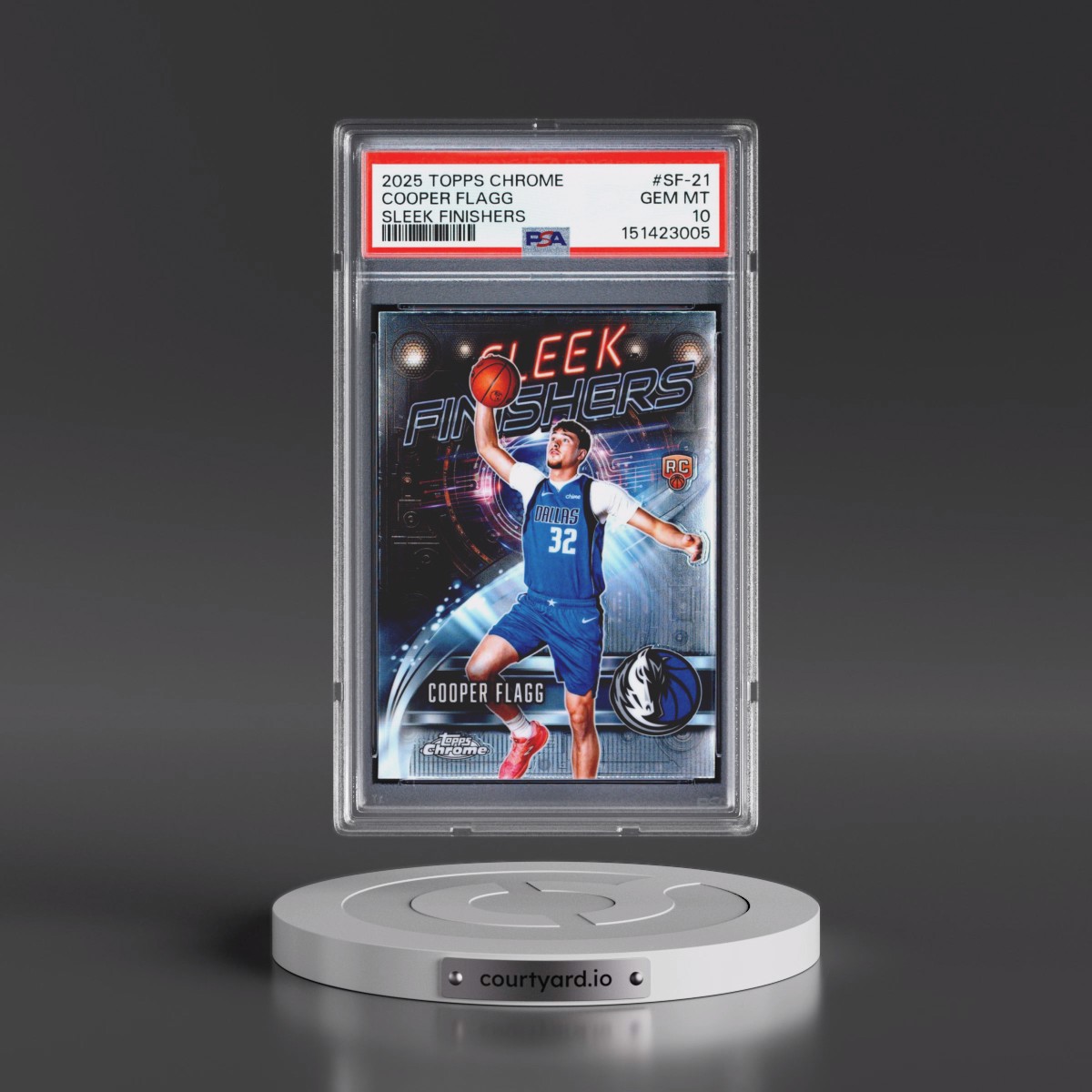 2025 Topps Chrome Sleek Finishers #SF-21 Cooper Flagg (PSA 10 GEM MINT)