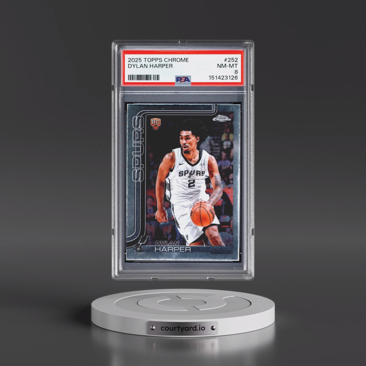 2025 Topps Chrome #252 Dylan Harper (PSA 8 NM-MT)