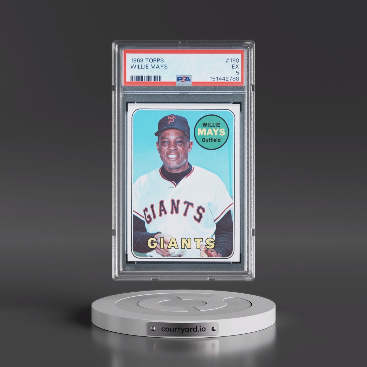 1969 Topps #190 Willie Mays (PSA 5 EX)