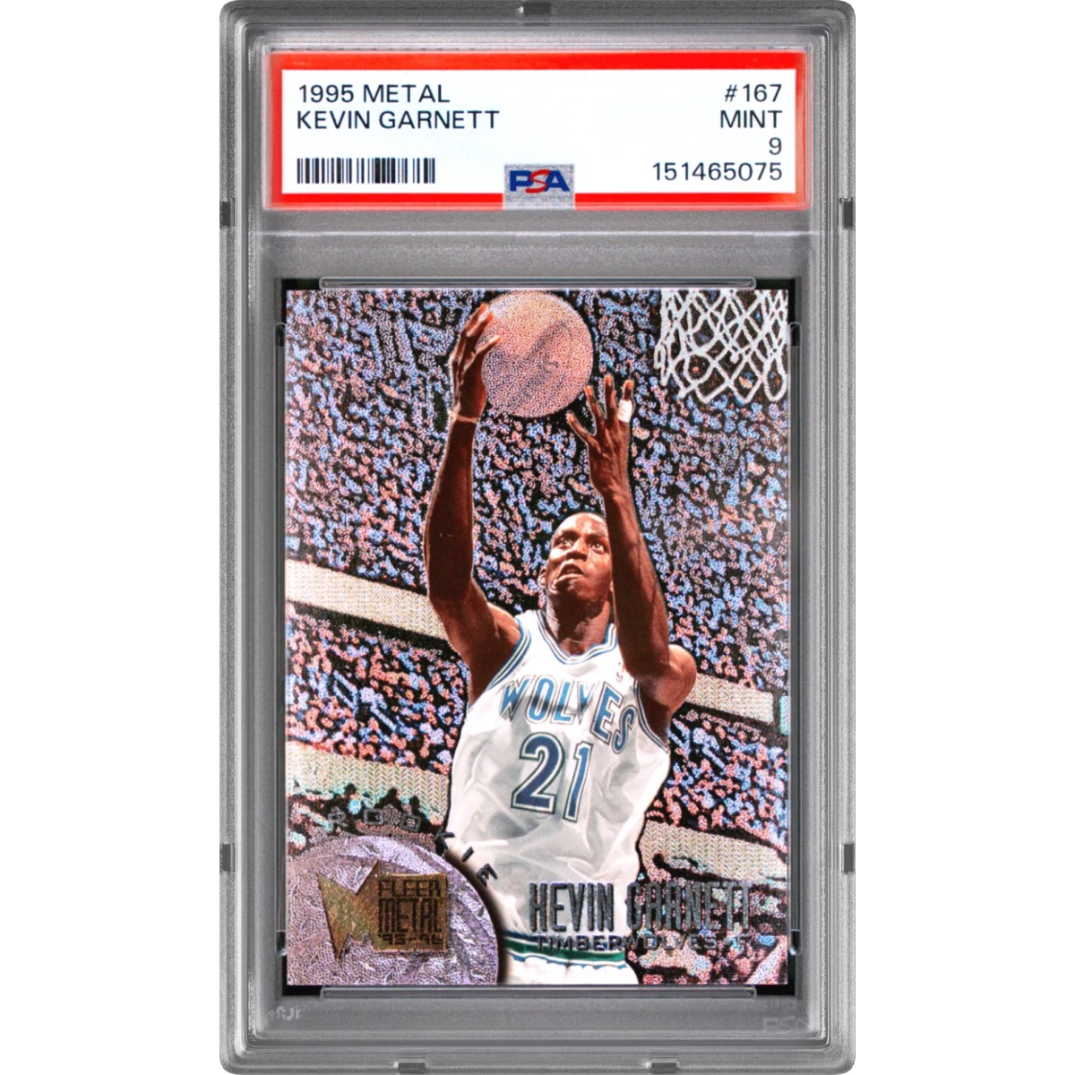 1995 Metal #167 Kevin Garnett (PSA 9 MINT)