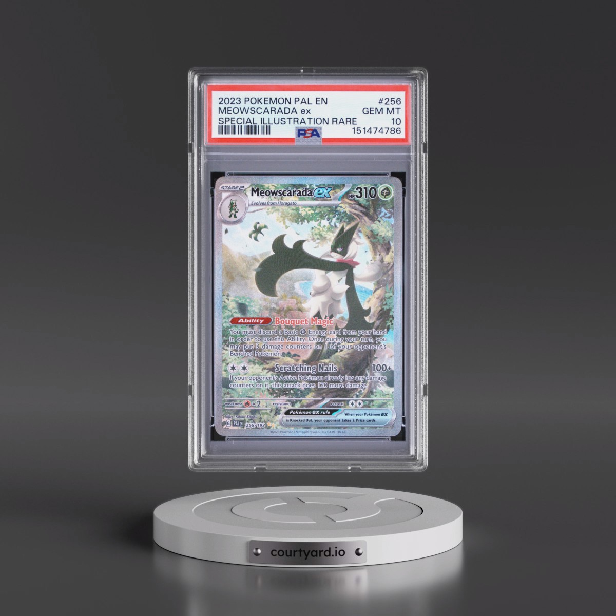 2023 Pokémon Pal EN-Paldea Evolved #256 Meowscarada EX - Holo Special Illustration Rare (PSA 10 GEM MINT)