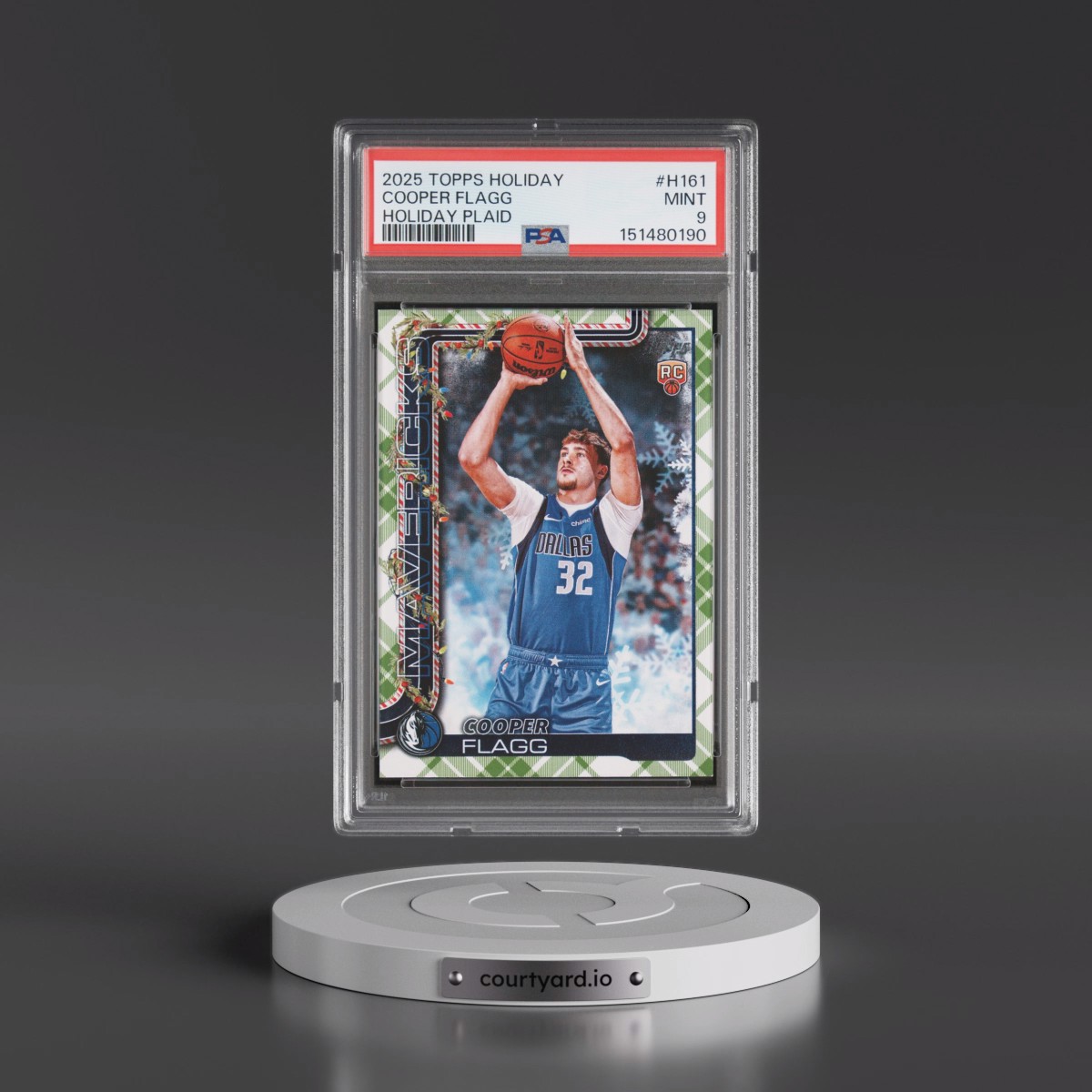 2025 Topps Holiday #H161 Cooper Flagg - Holiday Plaid (PSA 9 MINT)