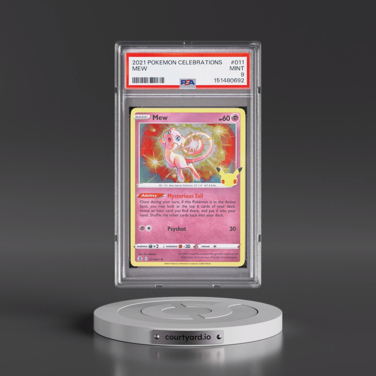 2021 Pokémon Celebrations #011 Mew (PSA 9 MINT)