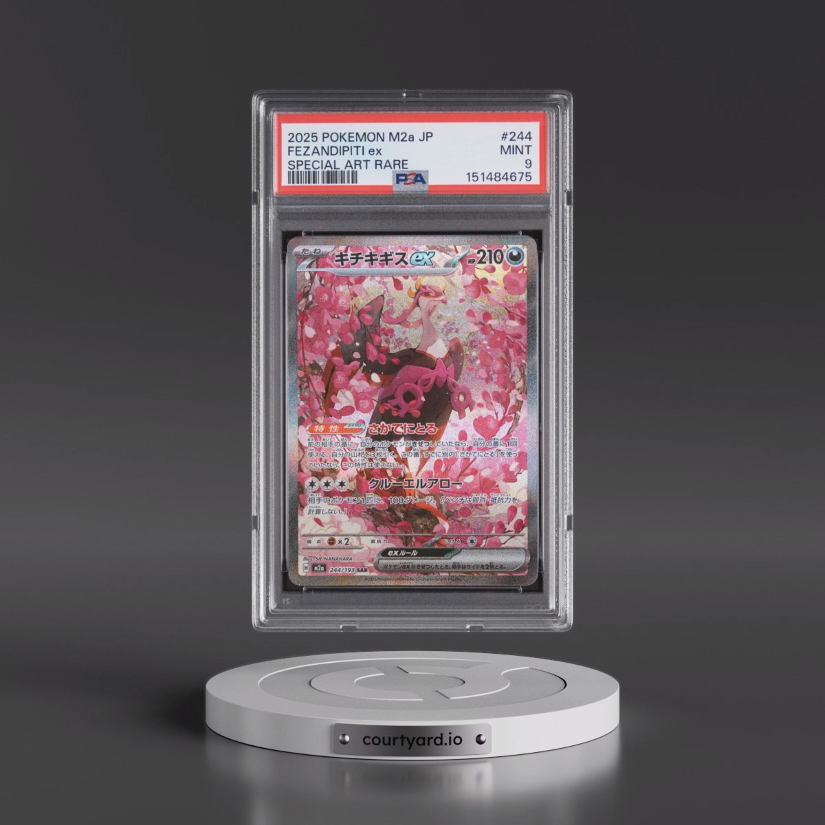 2025 Pokémon M2a-Mega Dream EX #244 Fezandipiti EX - Holo Special Art Rare (PSA 9 MINT)