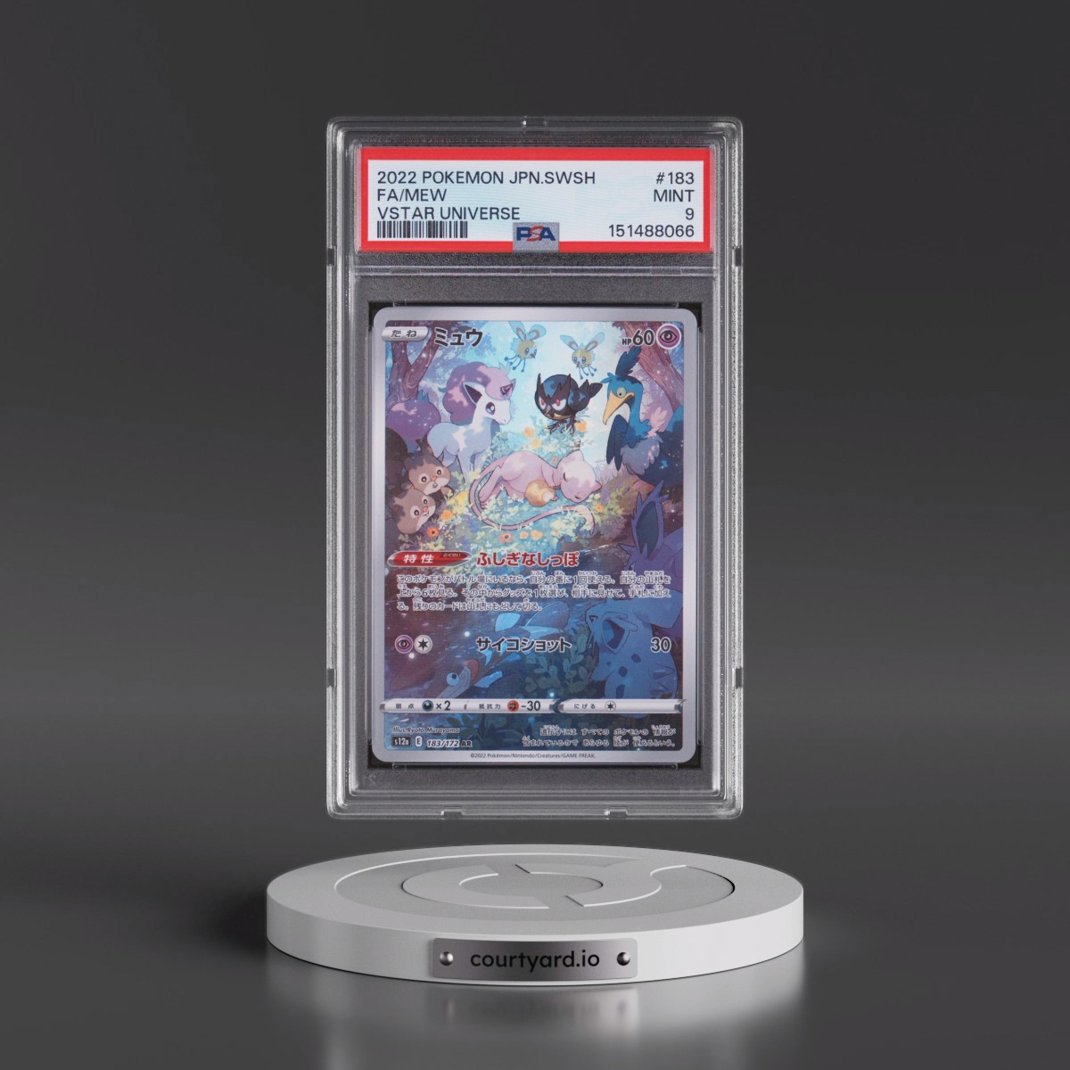 2022 Pokémon Sword & Shield Vstar Universe #183 Mew - Full Art (PSA 9 MINT)