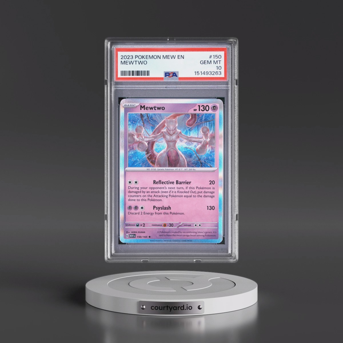 2023 Pokémon Mew EN-151 #150 Mewtwo (PSA 10 GEM MINT)