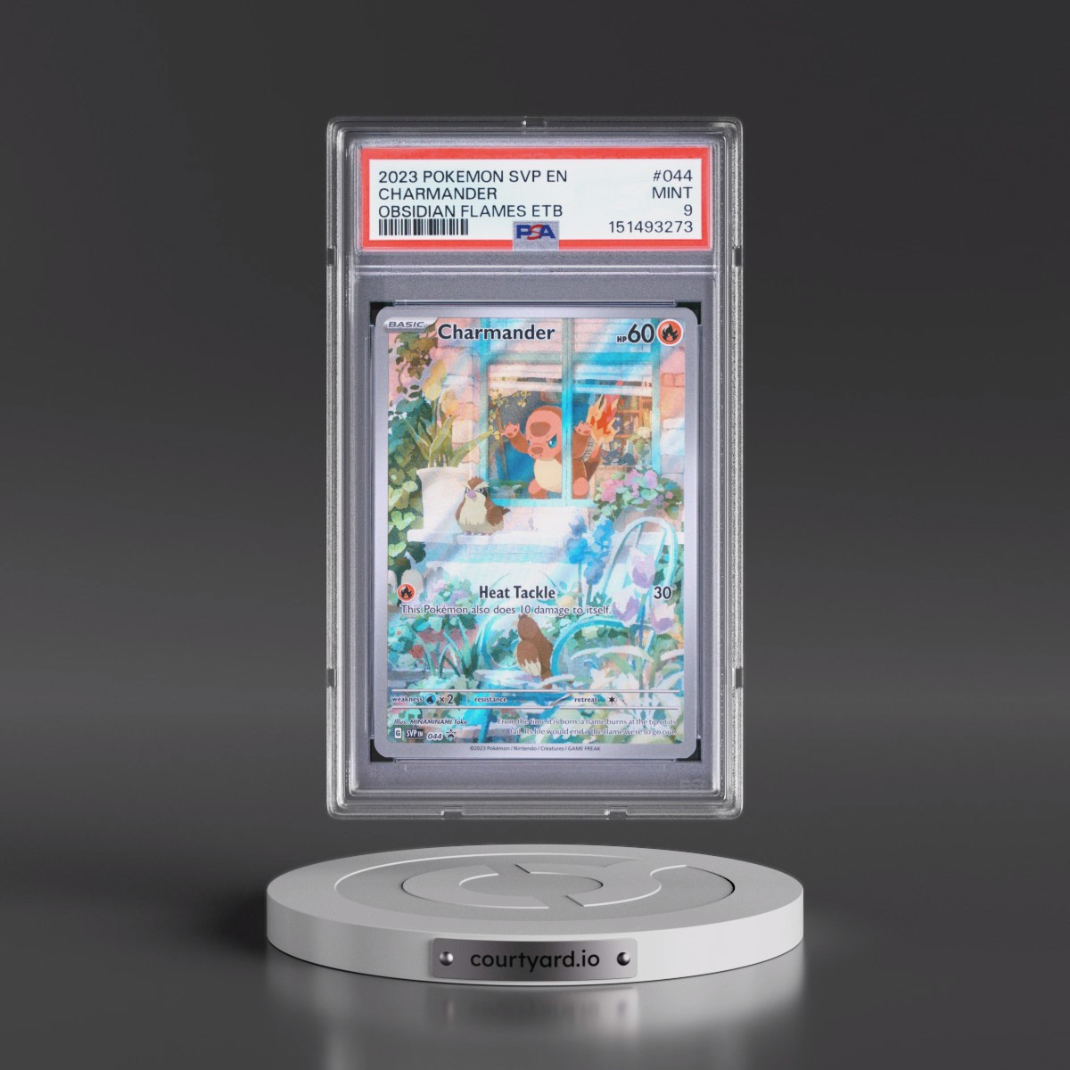 2023 Pokémon Svp EN-SV Black Star Promo #044 Charmander - Obsidian Flames Elite Trainer Box (PSA 9 MINT)