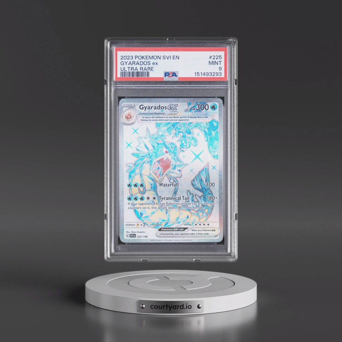 2023 Pokémon Svi EN-Scarlet & Violet #225 Gyarados EX - Holo Ultra Rare (PSA 9 MINT)