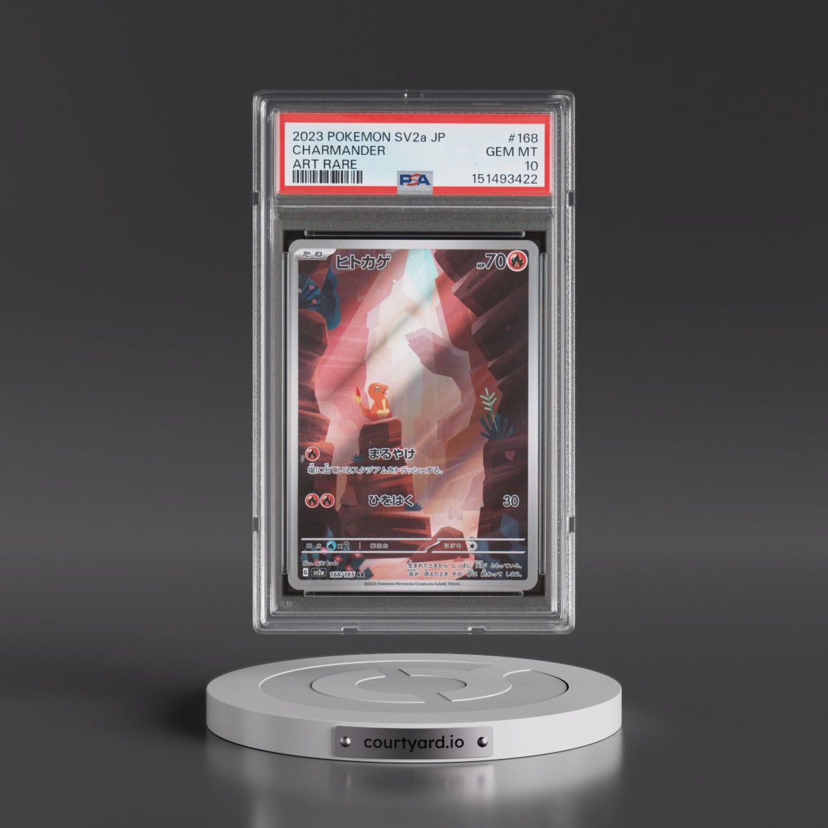 2023 Pokémon Sv2a-Pokémon Card 151 #168 Charmander - Art Rare (PSA 10 GEM MINT)