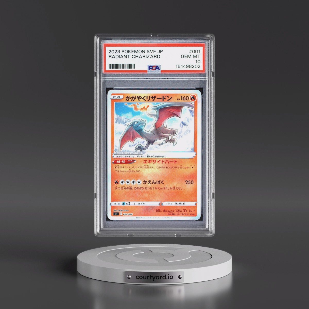 2023 Pokémon Svf-Ruler of the Black Flame Deck Build Box #001 Radiant Charizard - Holo (PSA 10 GEM MINT)