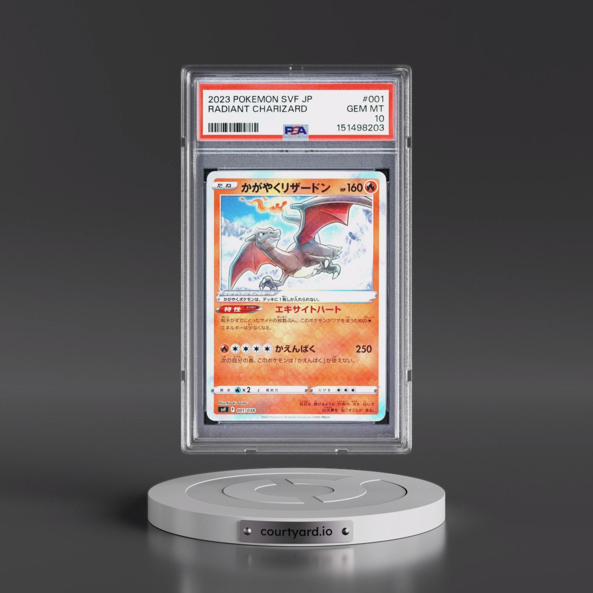 2023 Pokémon Svf-Ruler of the Black Flame Deck Build Box #001 Radiant Charizard - Holo (PSA 10 GEM MINT)