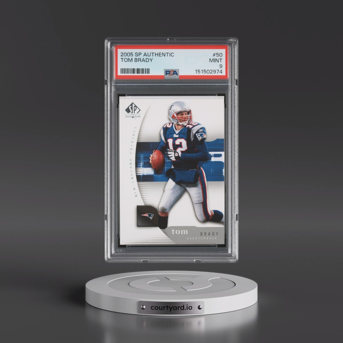 2005 SP Authentic #50 Tom Brady (PSA 9 MINT)