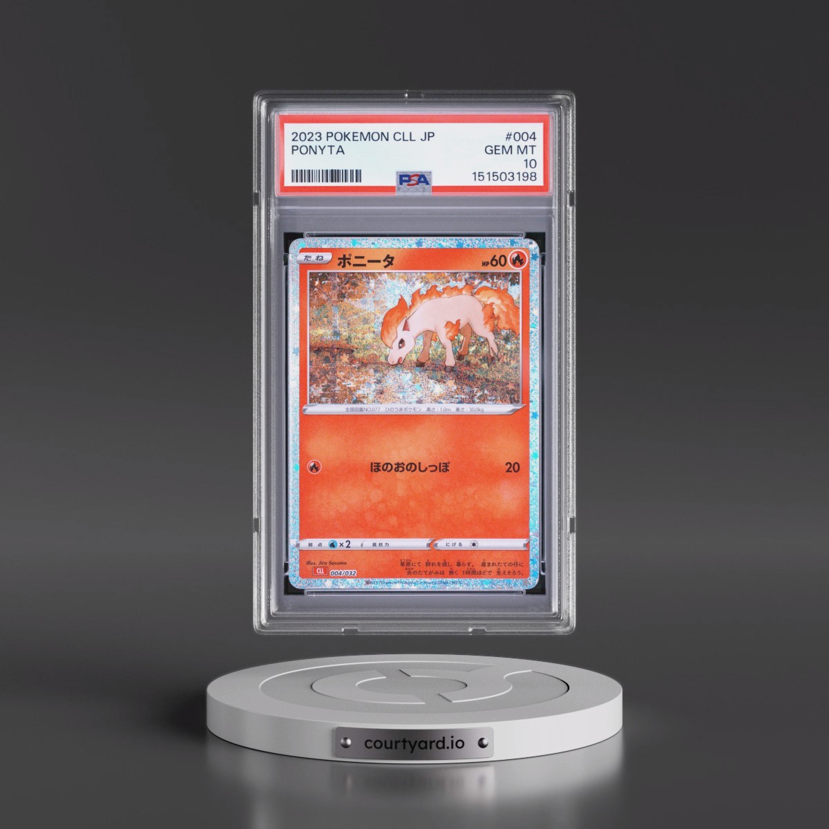 2023 Pokémon Cll-Trading Card Game Classic Charizard & HO-Oh EX Deck #004 Ponyta (PSA 10 GEM MINT)
