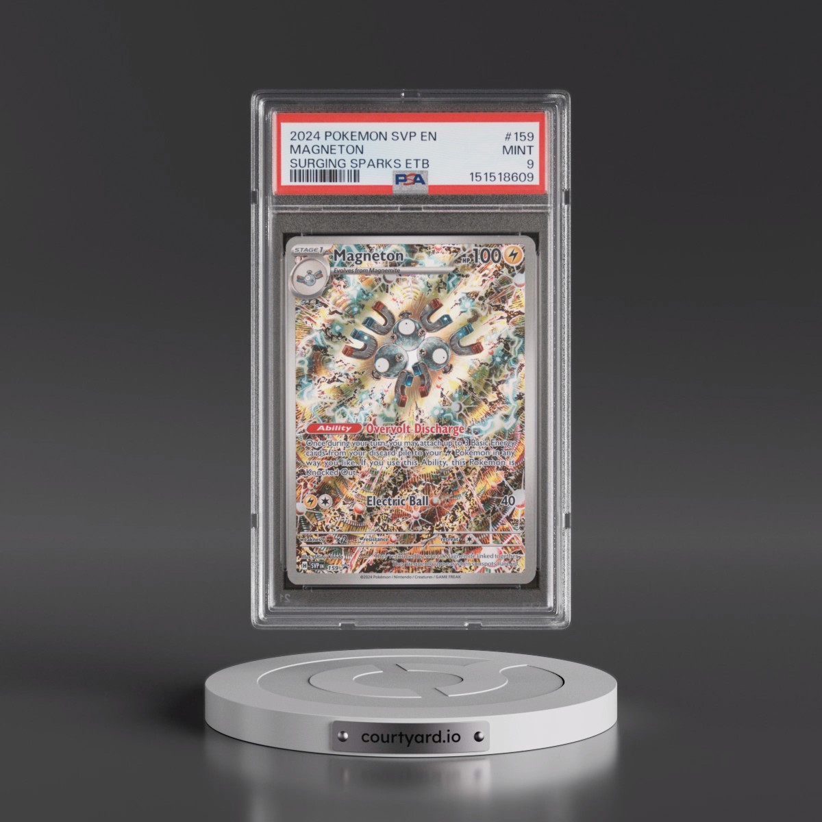2024 Pokémon Svp EN-SV Black Star Promo #159 Magneton - Surging Sparks Elite Trainer Box (PSA 9 MINT)
