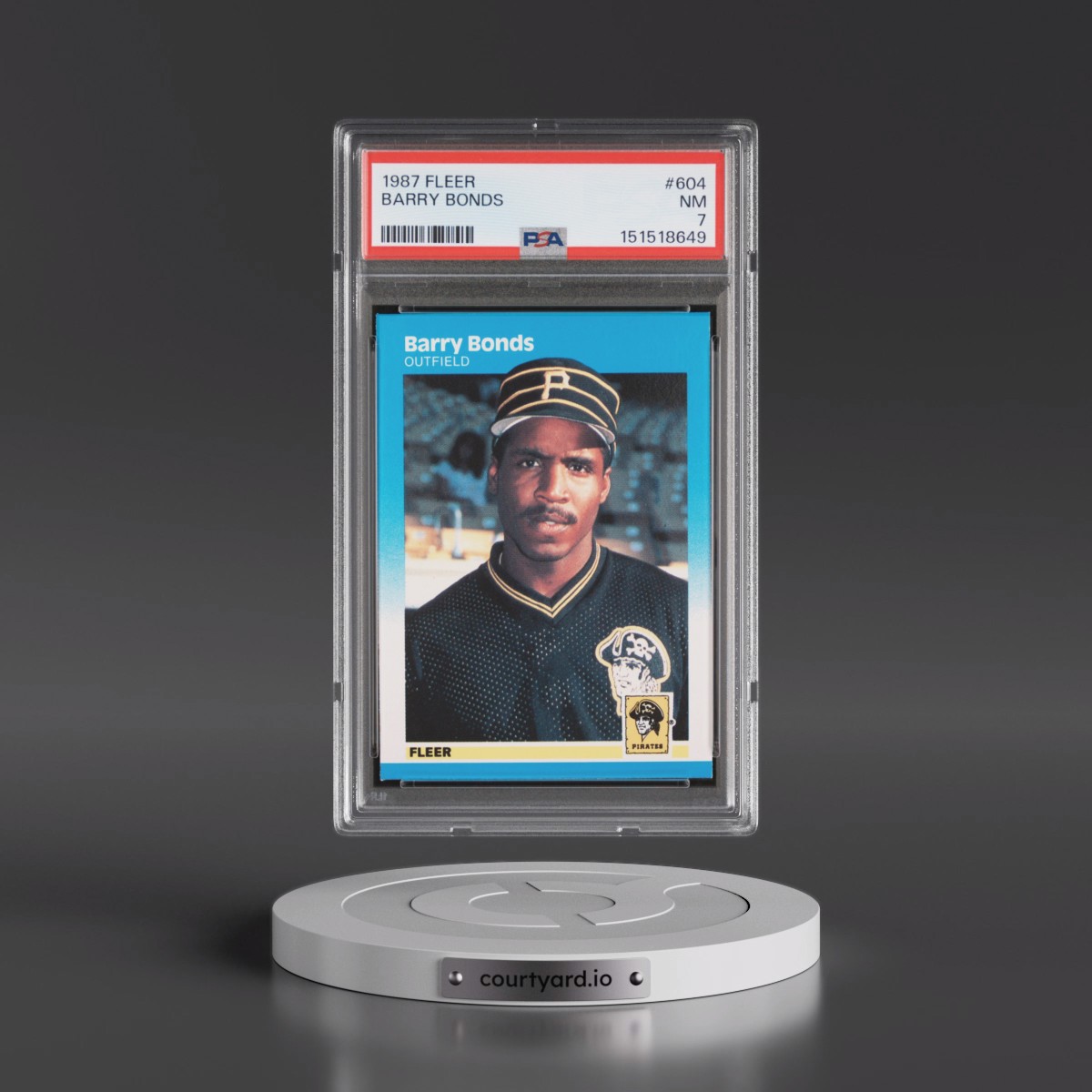 1987 Fleer #604 Barry Bonds (PSA 7 NM)