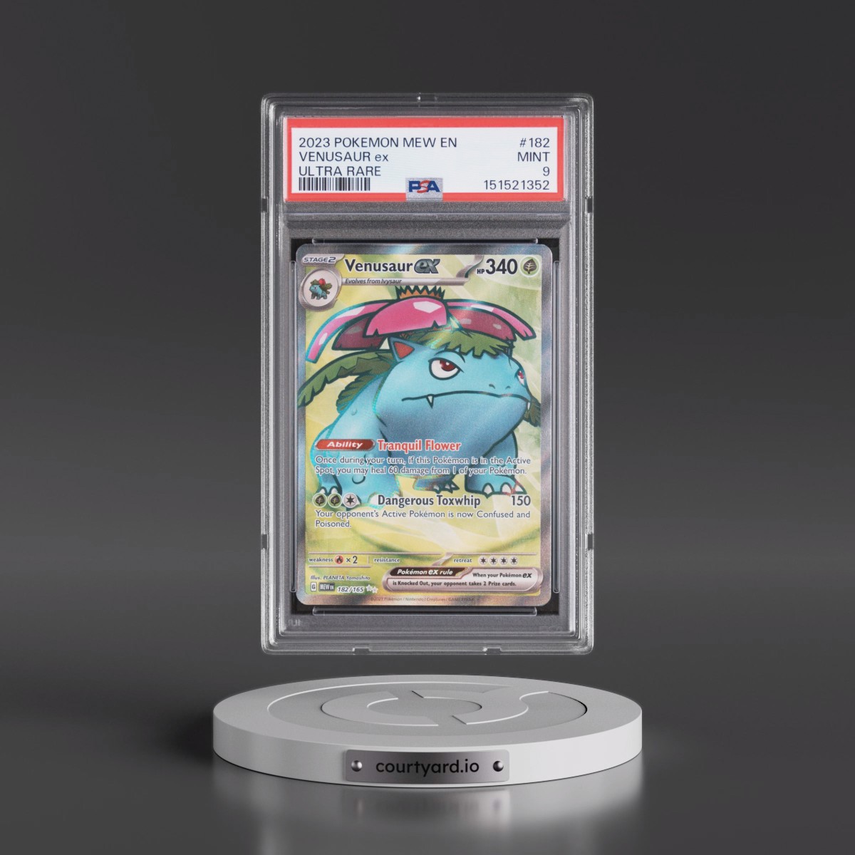 2023 Pokémon Mew EN-151 #182 Venusaur EX - Holo Ultra Rare (PSA 9 MINT)