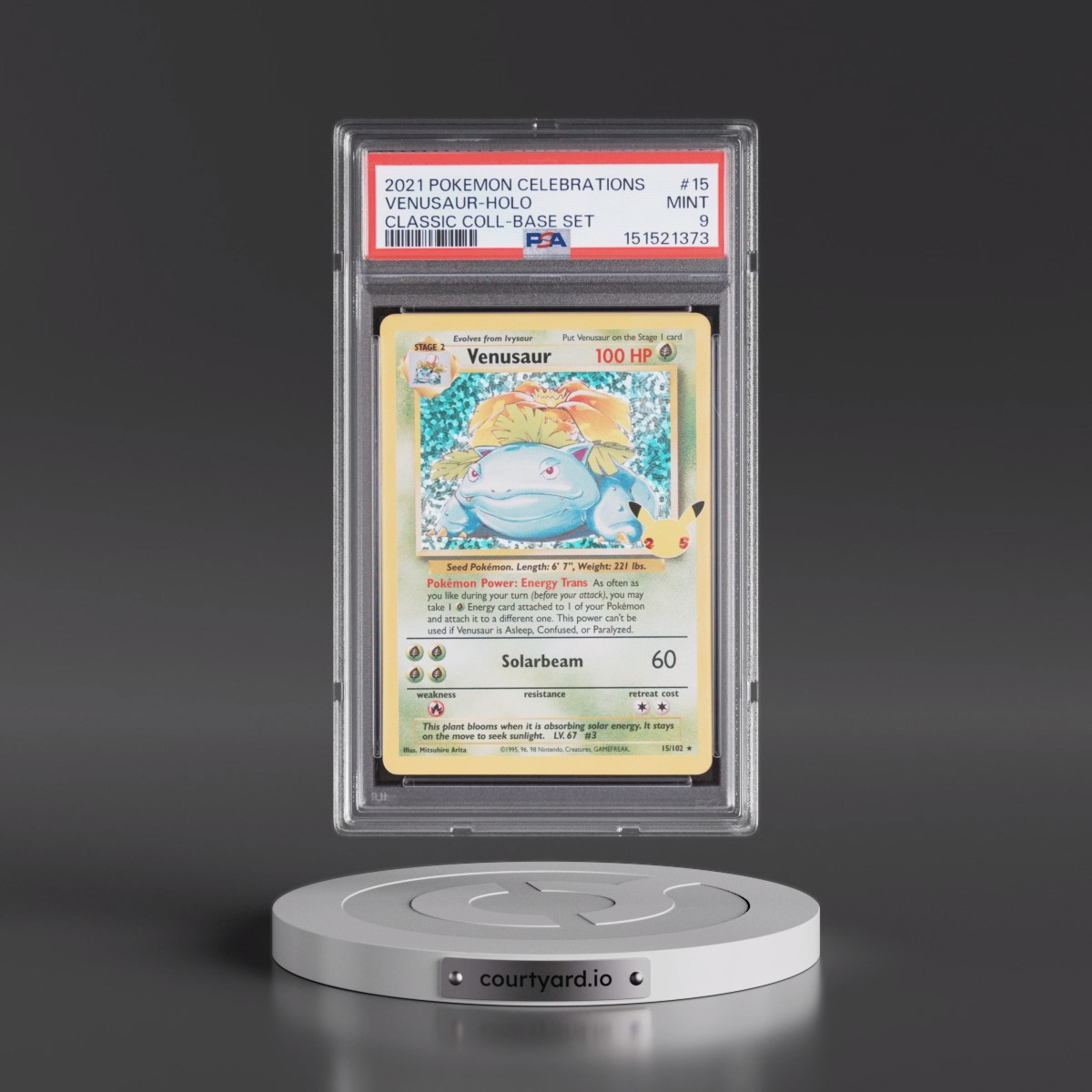 2021 Pokémon Celebrations Classic Collection #15 Venusaur - Holo (PSA 9 MINT)