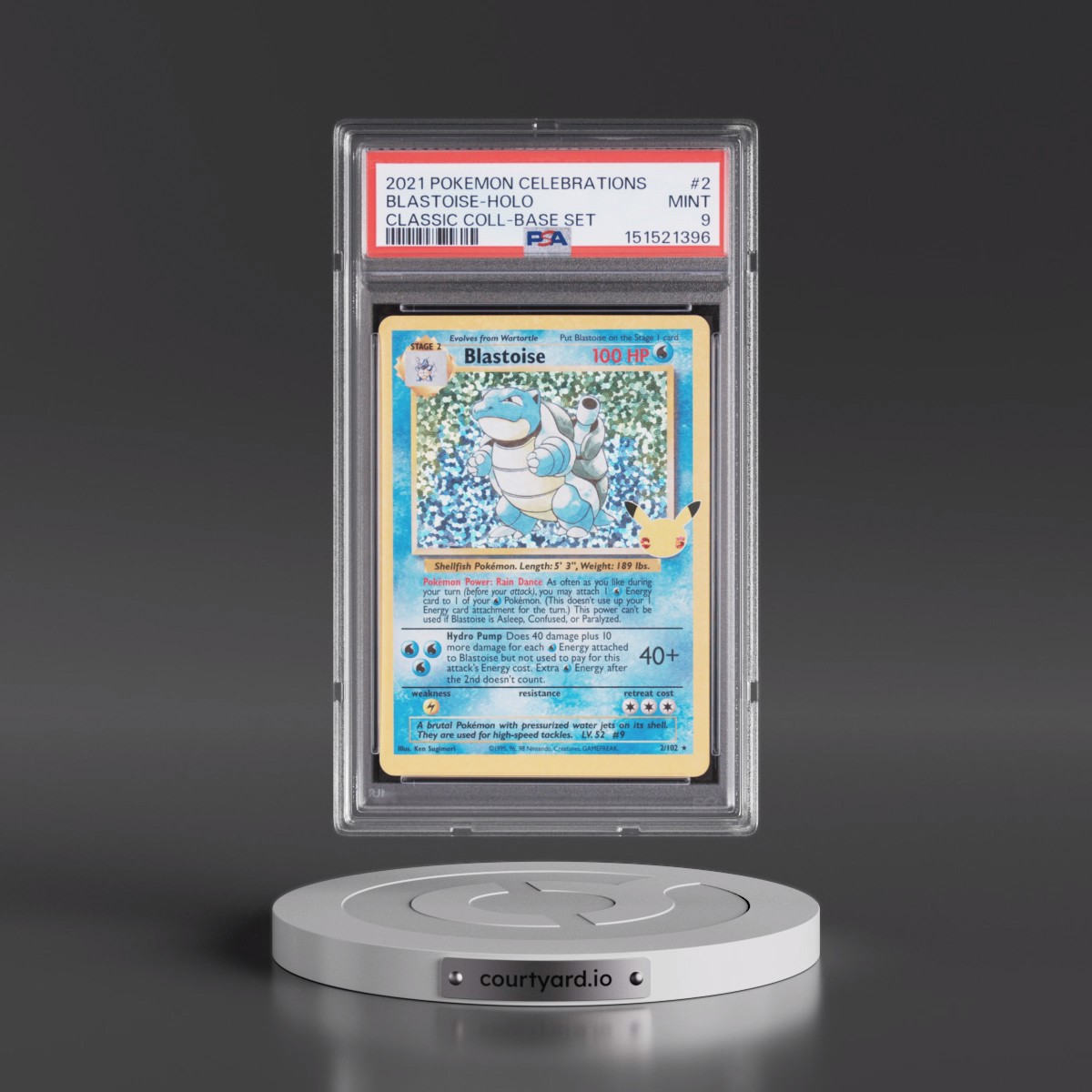 2021 Pokémon Celebrations Classic Collection #2 Blastoise - Holo (PSA 9 MINT)