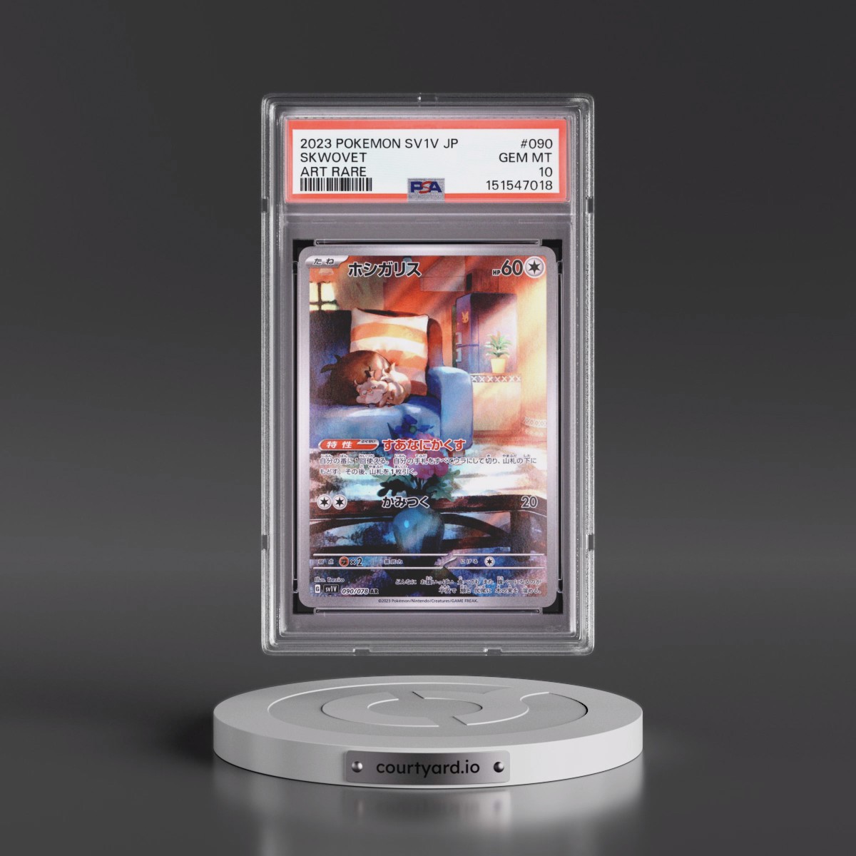 2023 Pokémon Sv1v-Violet EX #090 Skwovet - Art Rare (PSA 10 GEM MINT)