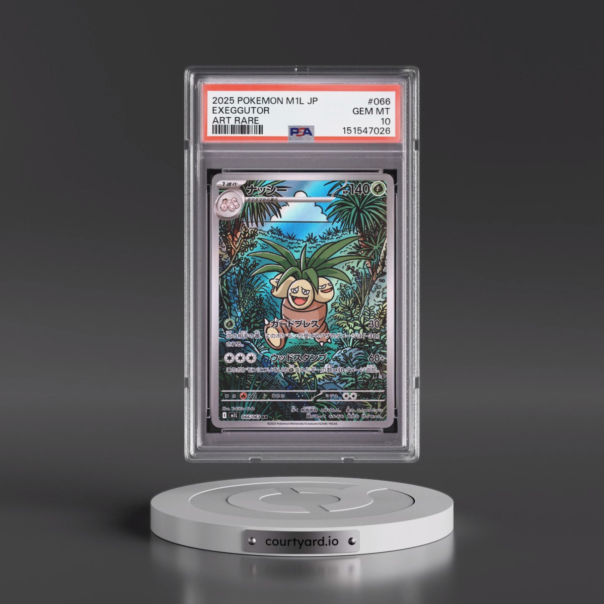 2025 Pokémon M1l-Mega Brave #066 Exeggutor - Art Rare (PSA 10 GEM MINT)
