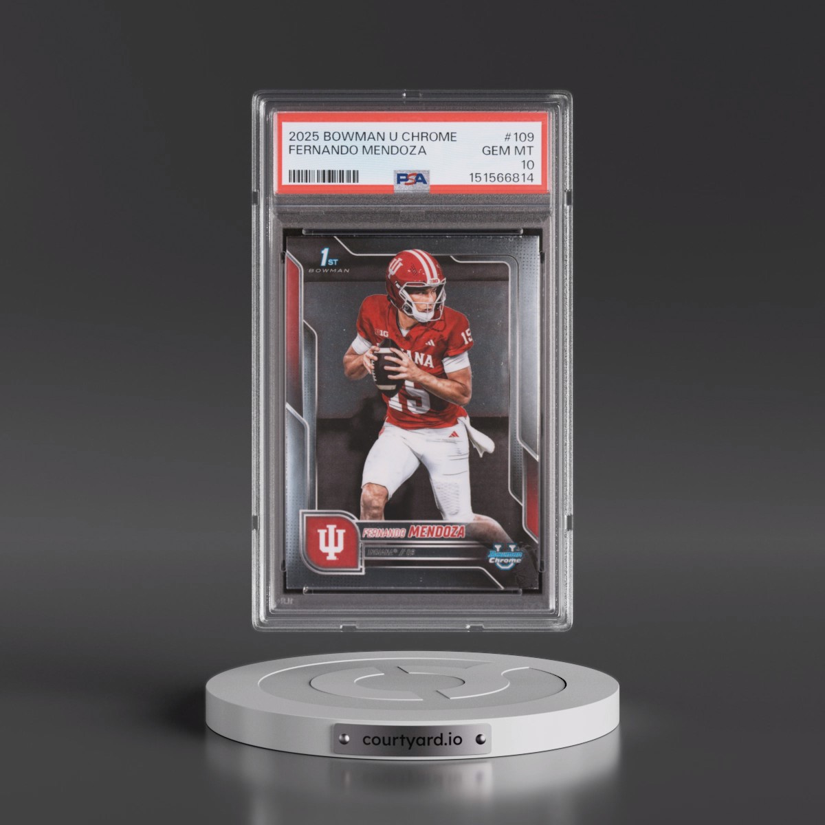 2025 Bowman University Chrome #109 Fernando Mendoza (PSA 10 GEM MINT)