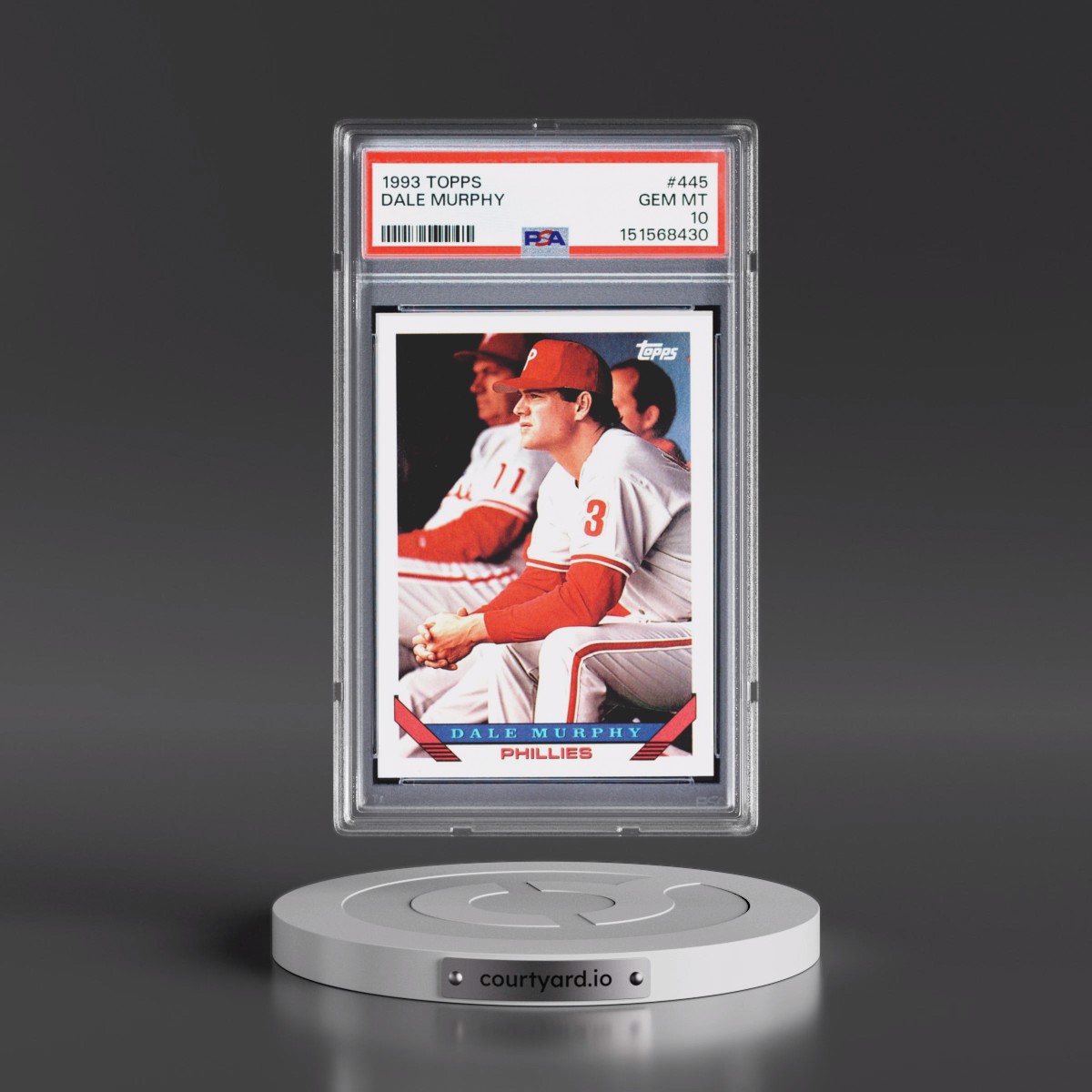 1993 Topps #445 Dale Murphy (PSA 10 GEM MINT)