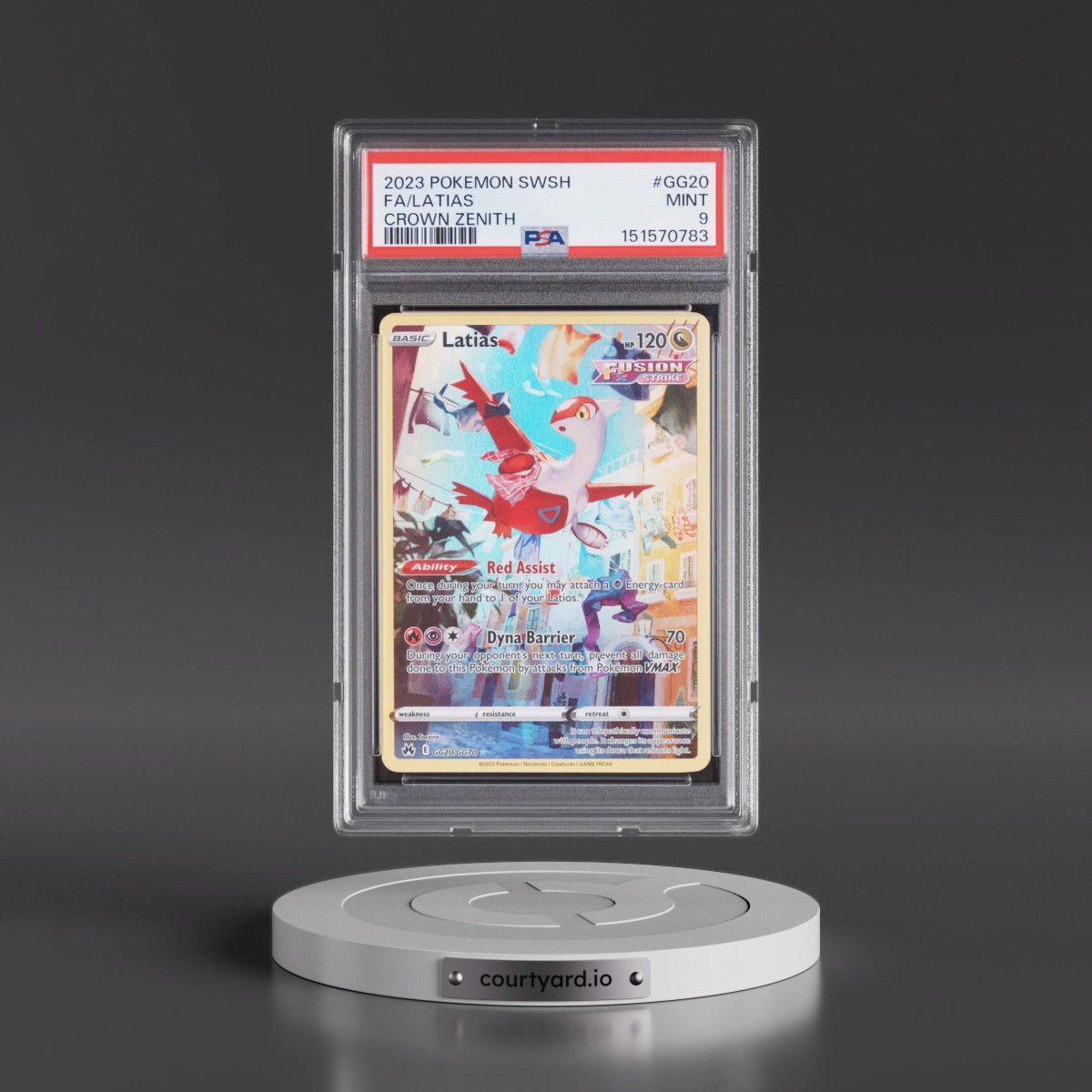 2023 Pokémon Sword and Shield Crown Zenith #GG20 Latias - Full Art (PSA 9 MINT)