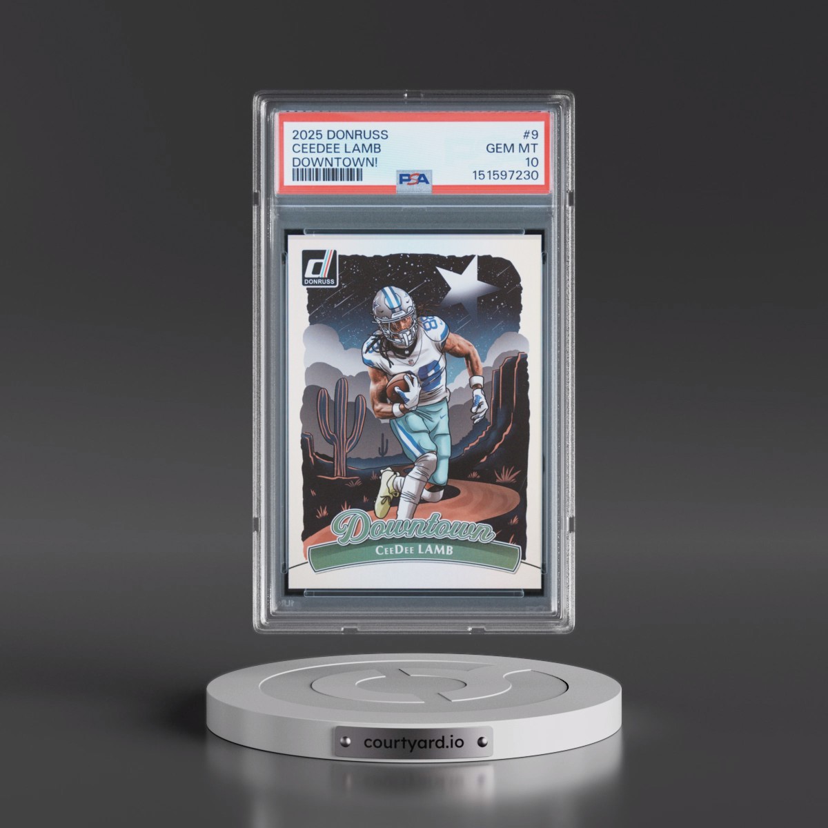 2025 Panini Donruss Downtown #9 Ceedee Lamb (PSA 10 GEM MINT)