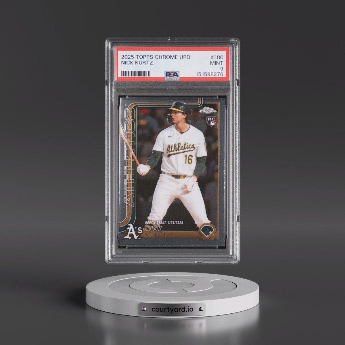 2025 Topps Chrome Update #180 Nick Kurtz (PSA 9 MINT)