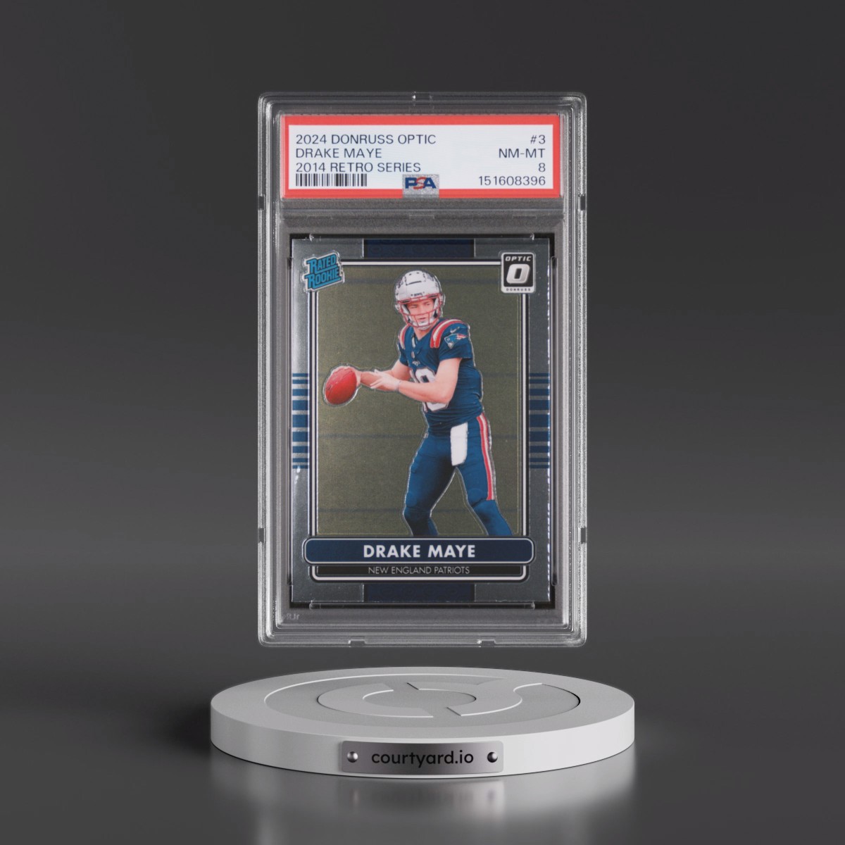 2024 Panini Donruss Optic 2014 Retro Series #3 Drake Maye (PSA 8 NM-MT)