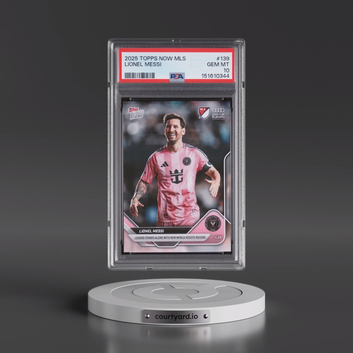 2025 Topps Now MLS #139 Lionel Messi (PSA 10 GEM MINT)