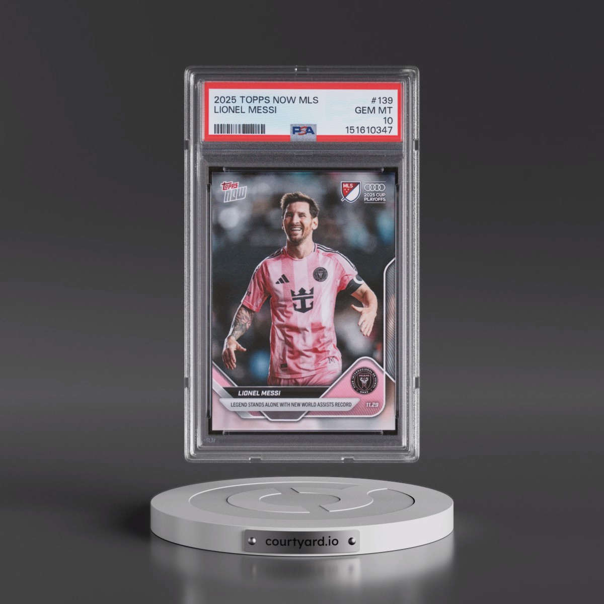 2025 Topps Now MLS #139 Lionel Messi (PSA 10 GEM MINT)
