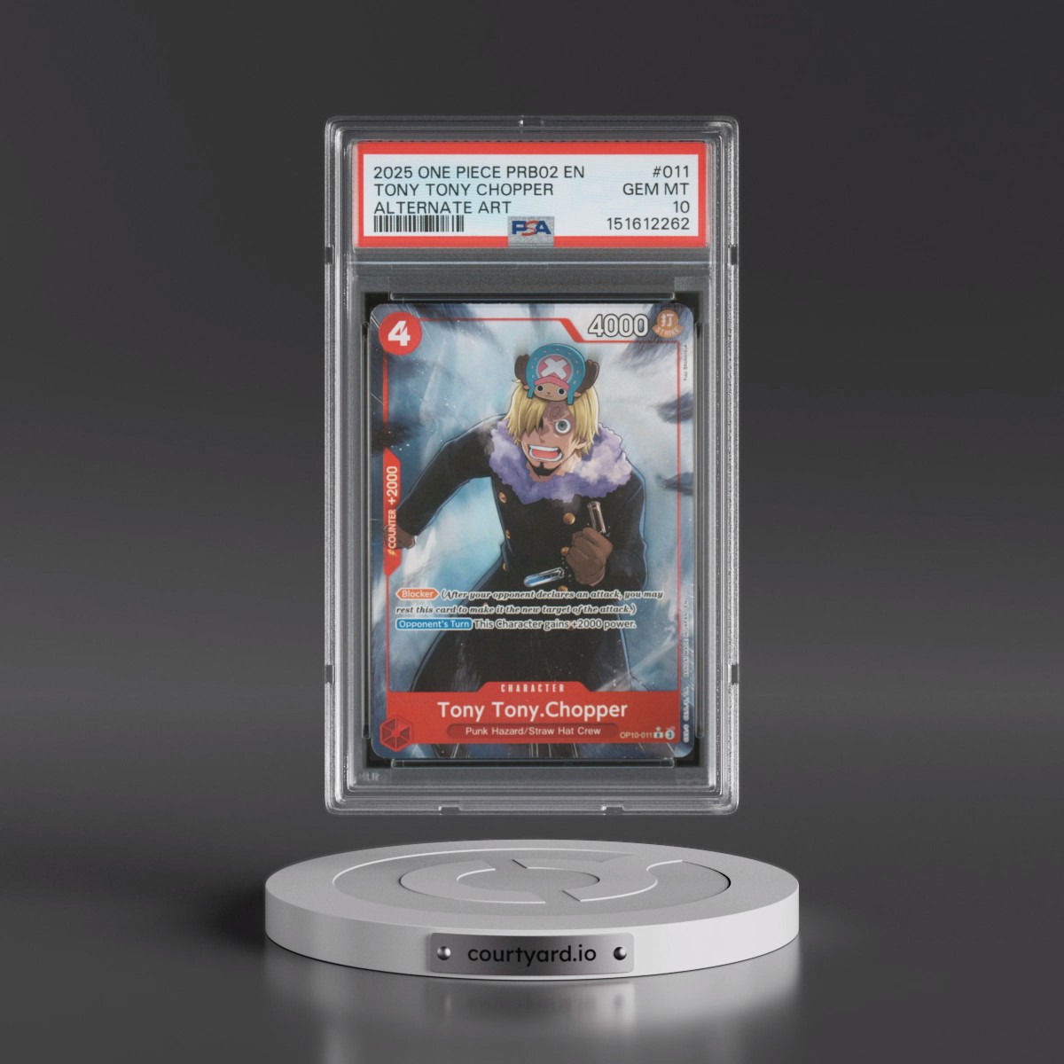 2025 One Piece PRB02-Premium Booster -One Piece Card the Best- Vol.2 #011 Tony Tony Chopper - Alternate Art (PSA 10 GEM MINT)