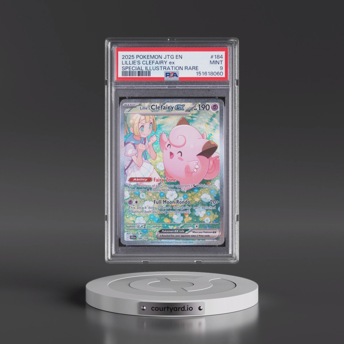 2025 Pokémon Jtg EN-Journey Together #184 Lillie's Clefairy EX - Holo Special Illustration Rare (PSA 9 MINT)