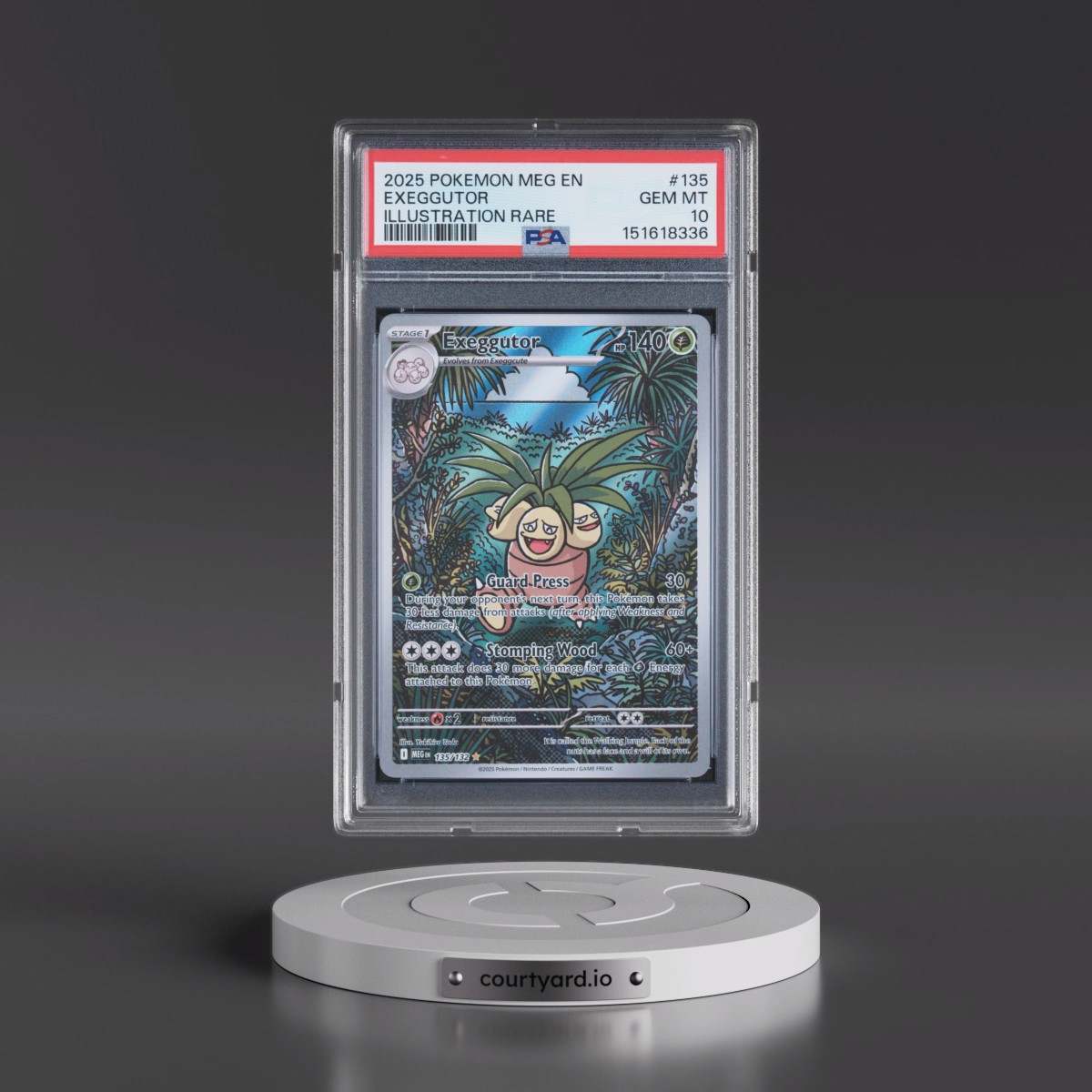 2025 Pokémon Meg EN-Mega Evolution #135 Exeggutor - Illustration Rare (PSA 10 GEM MINT)