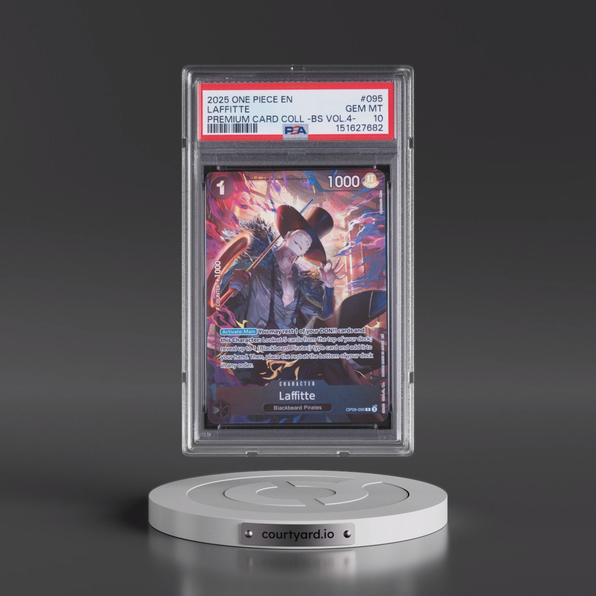 2025 One Piece Premium Card Collection -Best Selection Vol.4 #095 Laffitte (PSA 10 GEM MINT)