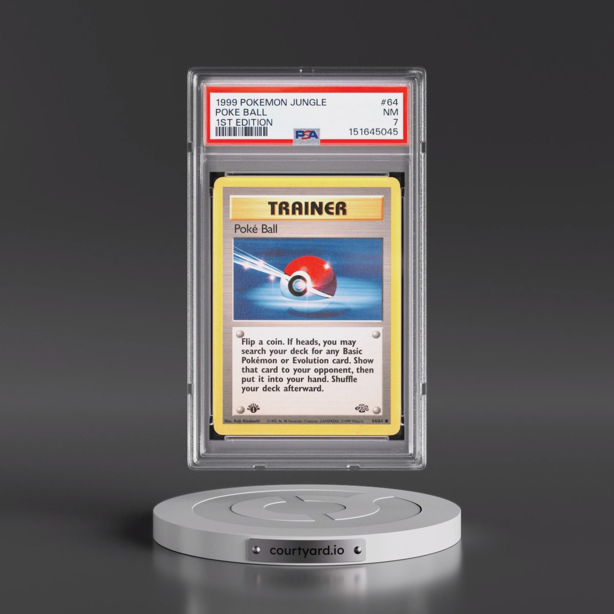 1999 Pokémon Jungle #64 Poke Ball - 1st Edition (PSA 7 NM)