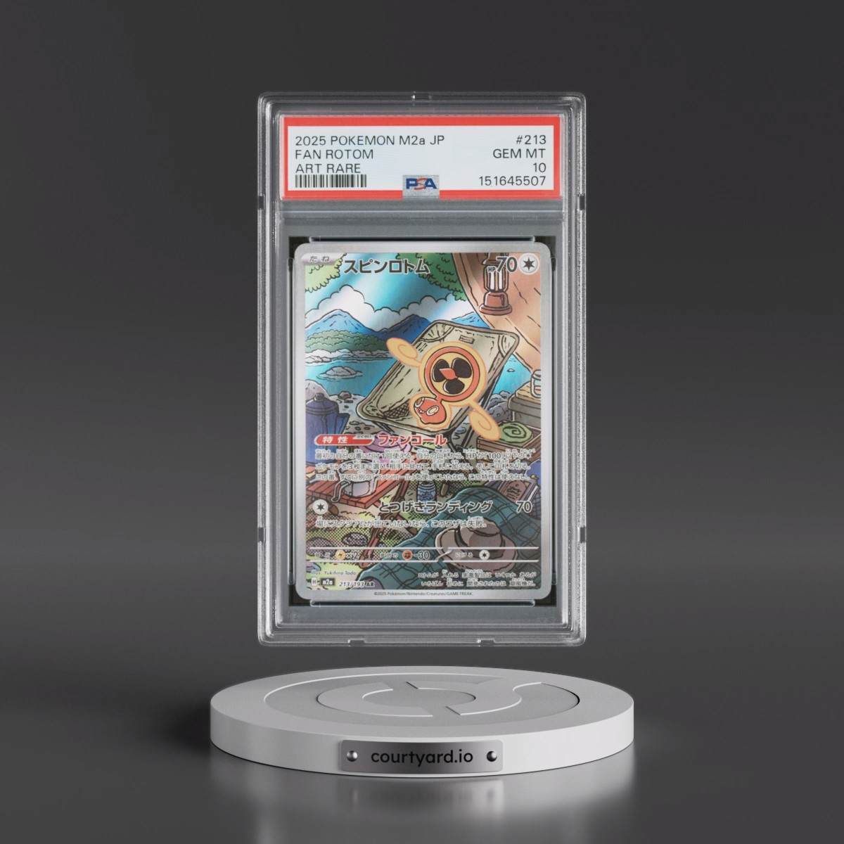 2025 Pokémon M2a-Mega Dream EX #213 Fan Rotom - Art Rare (PSA 10 GEM MINT)