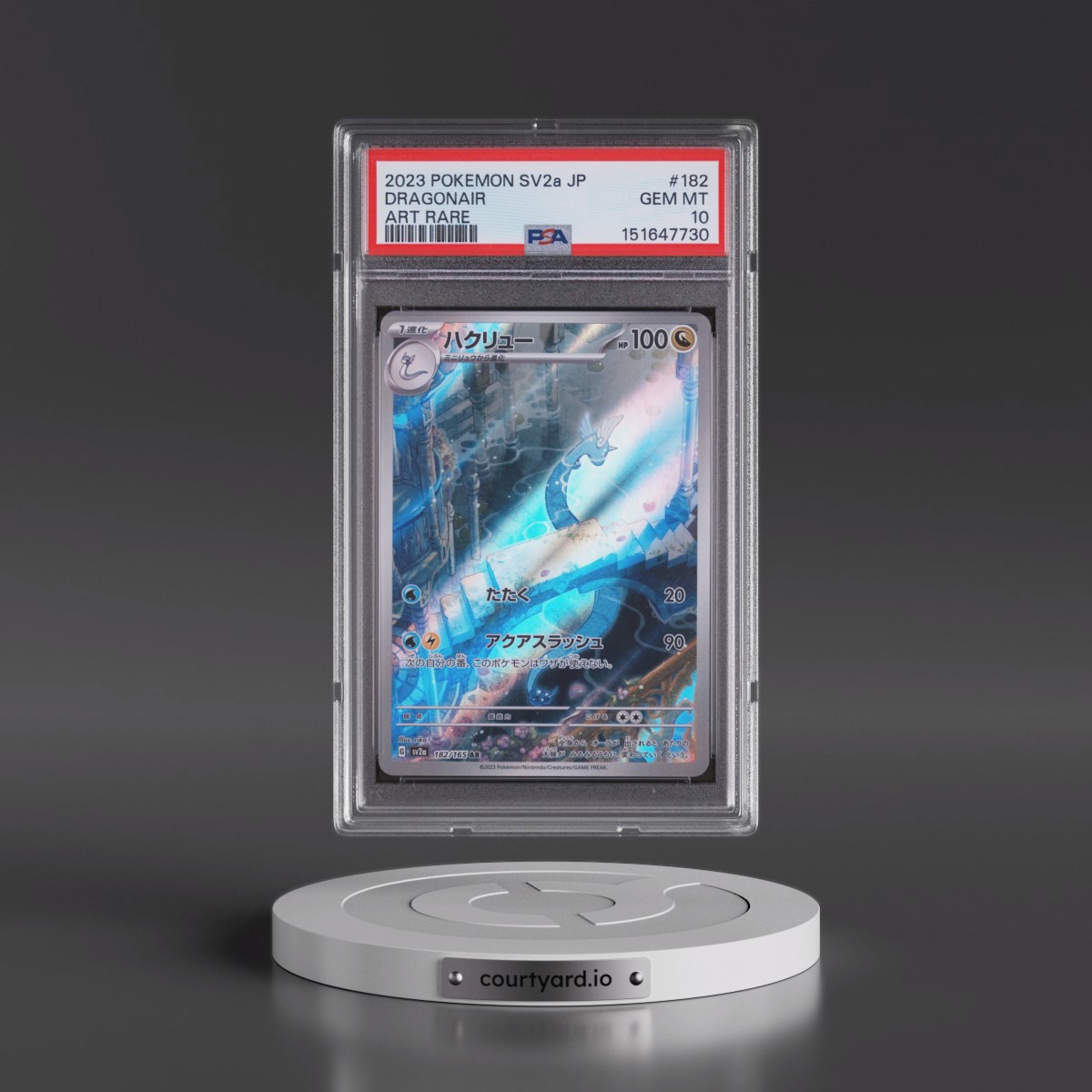 2023 Pokémon Sv2a-Pokémon Card 151 #182 Dragonair - Art Rare (PSA 10 GEM MINT)