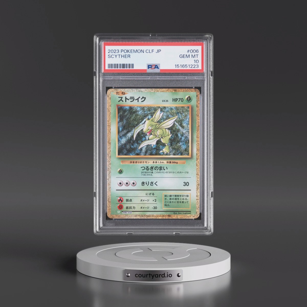 2023 Pokémon Clf-Trading Card Game Classic Venusaur & Lugia EX Deck #006 Scyther (PSA 10 GEM MINT)