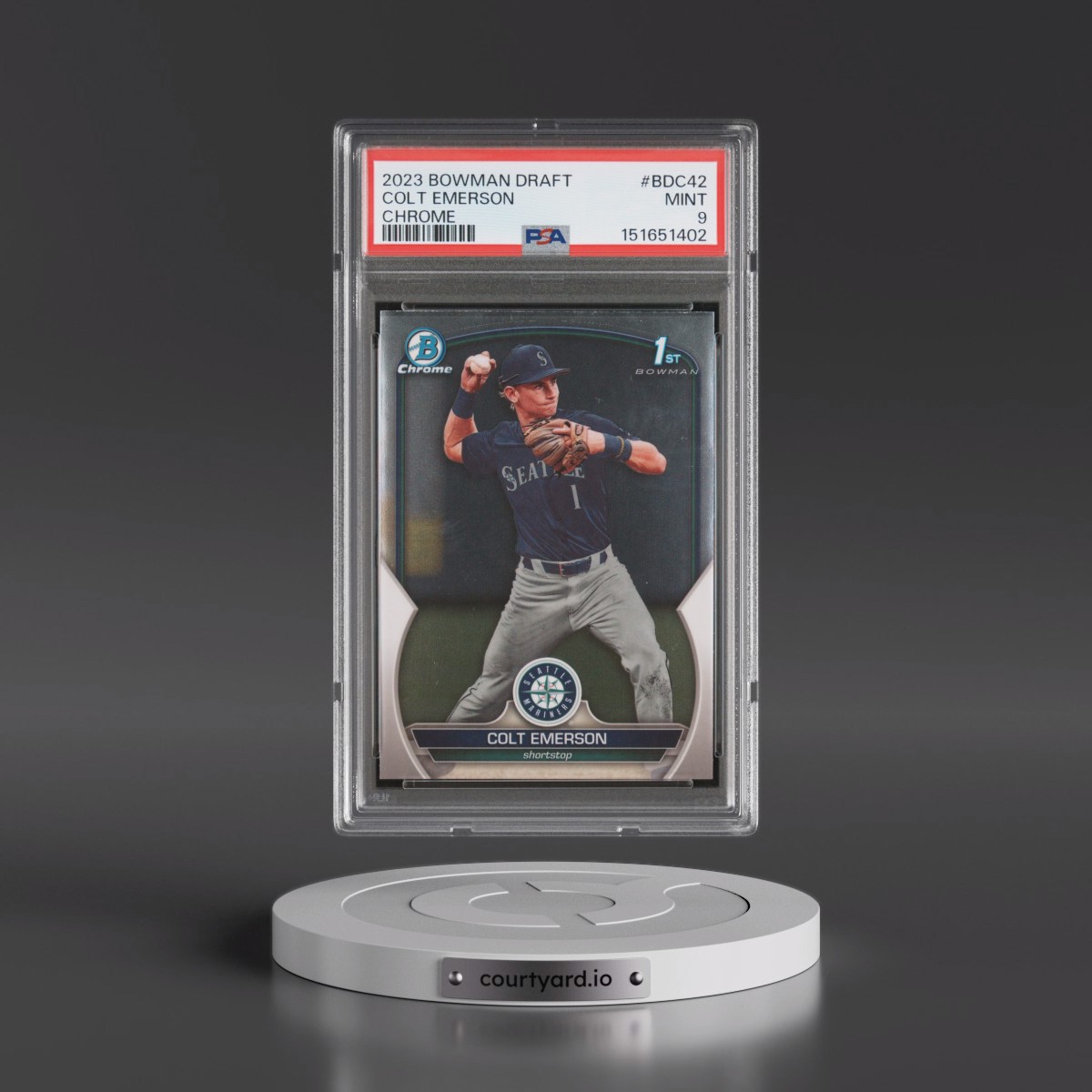 2023 Bowman Draft #BDC42 Colt Emerson - Chrome (PSA 9 MINT)