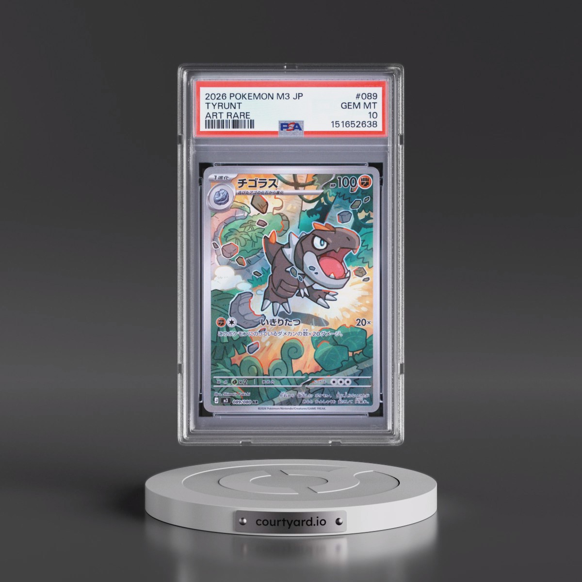 2026 Pokémon M3-Nullifying Zero #089 Tyrunt - Art Rare (PSA 10 GEM MINT)