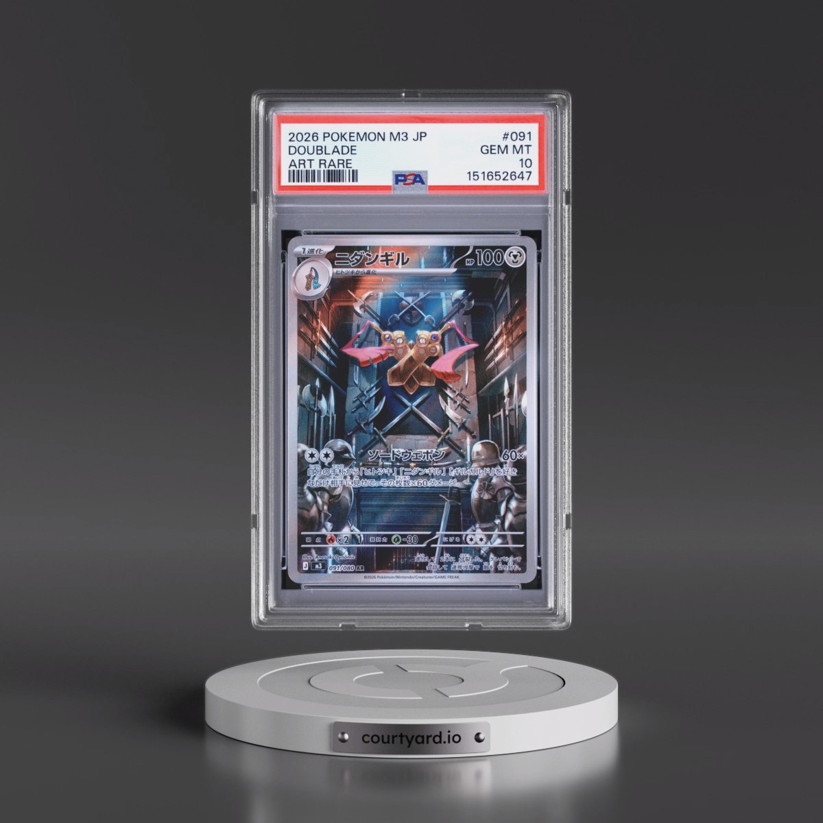2026 Pokémon M3-Nullifying Zero #091 Doublade - Art Rare (PSA 10 GEM MINT)