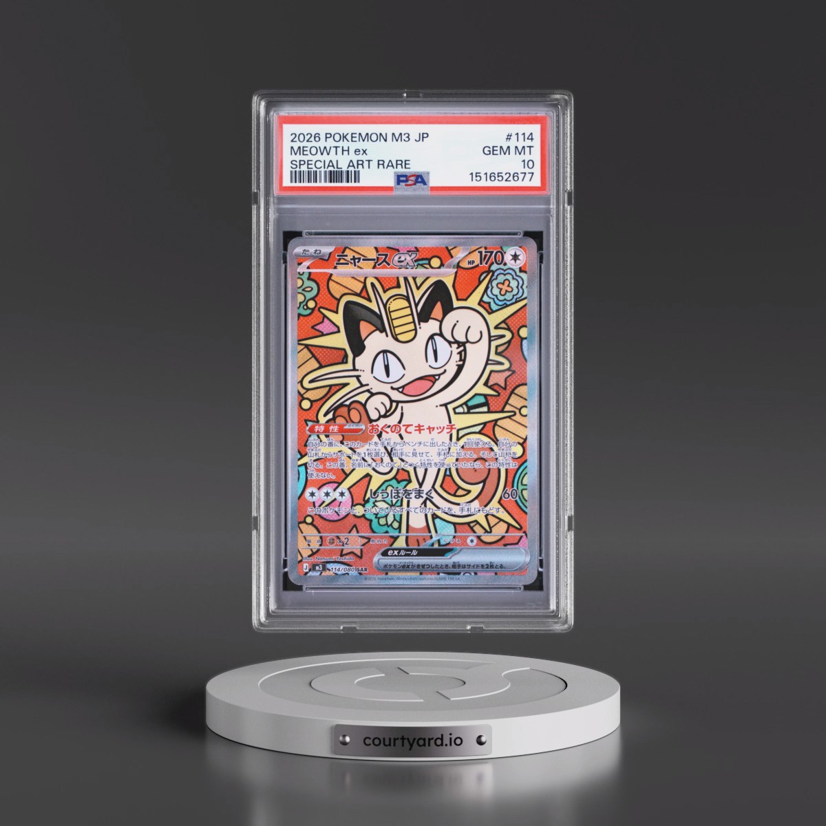 2026 Pokémon M3-Nullifying Zero #114 Meowth EX - Holo Special Art Rare (PSA 10 GEM MINT)