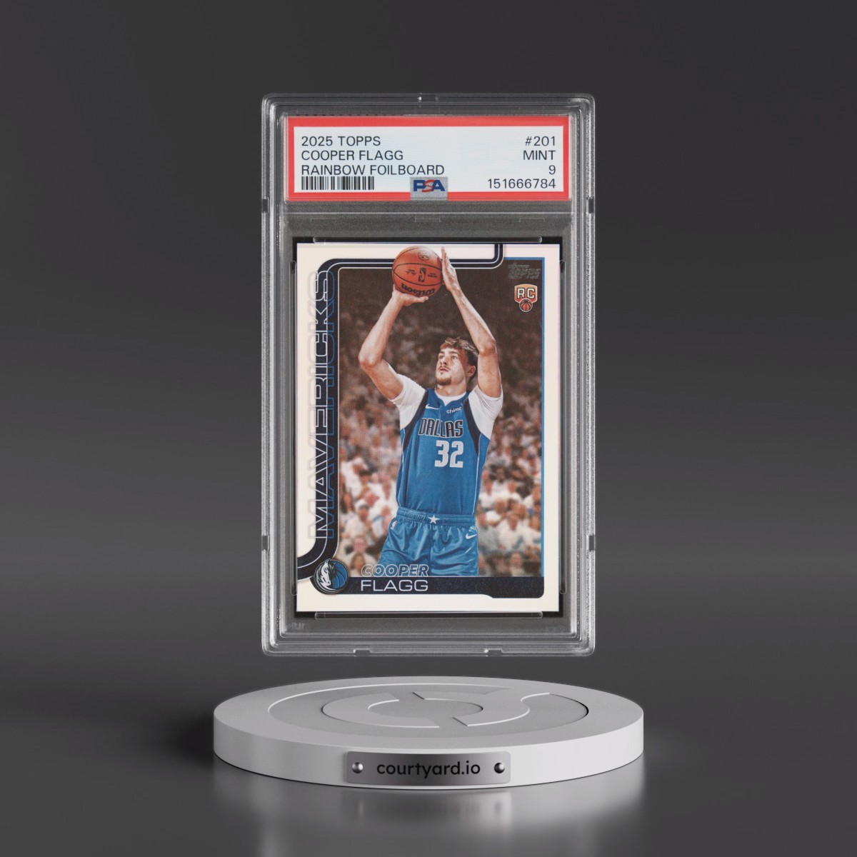 2025 Topps #201 Cooper Flagg - Rainbow Foilboard (PSA 9 MINT)