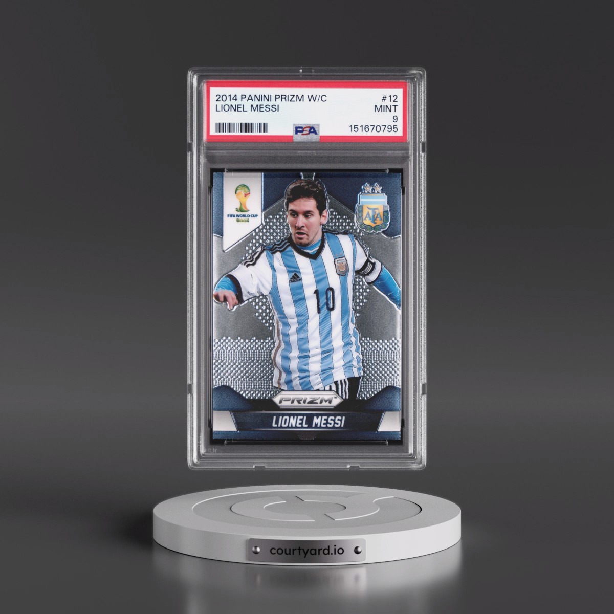 2014 Panini Prizm World Cup #12 Lionel Messi (PSA 9 MINT)